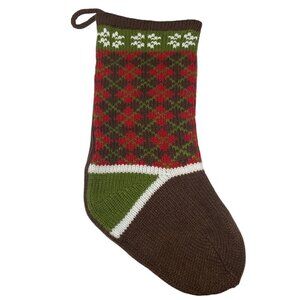 Christmas Stocking Argyle Target Wondershop Preppy Fair Isle Holiday Decor